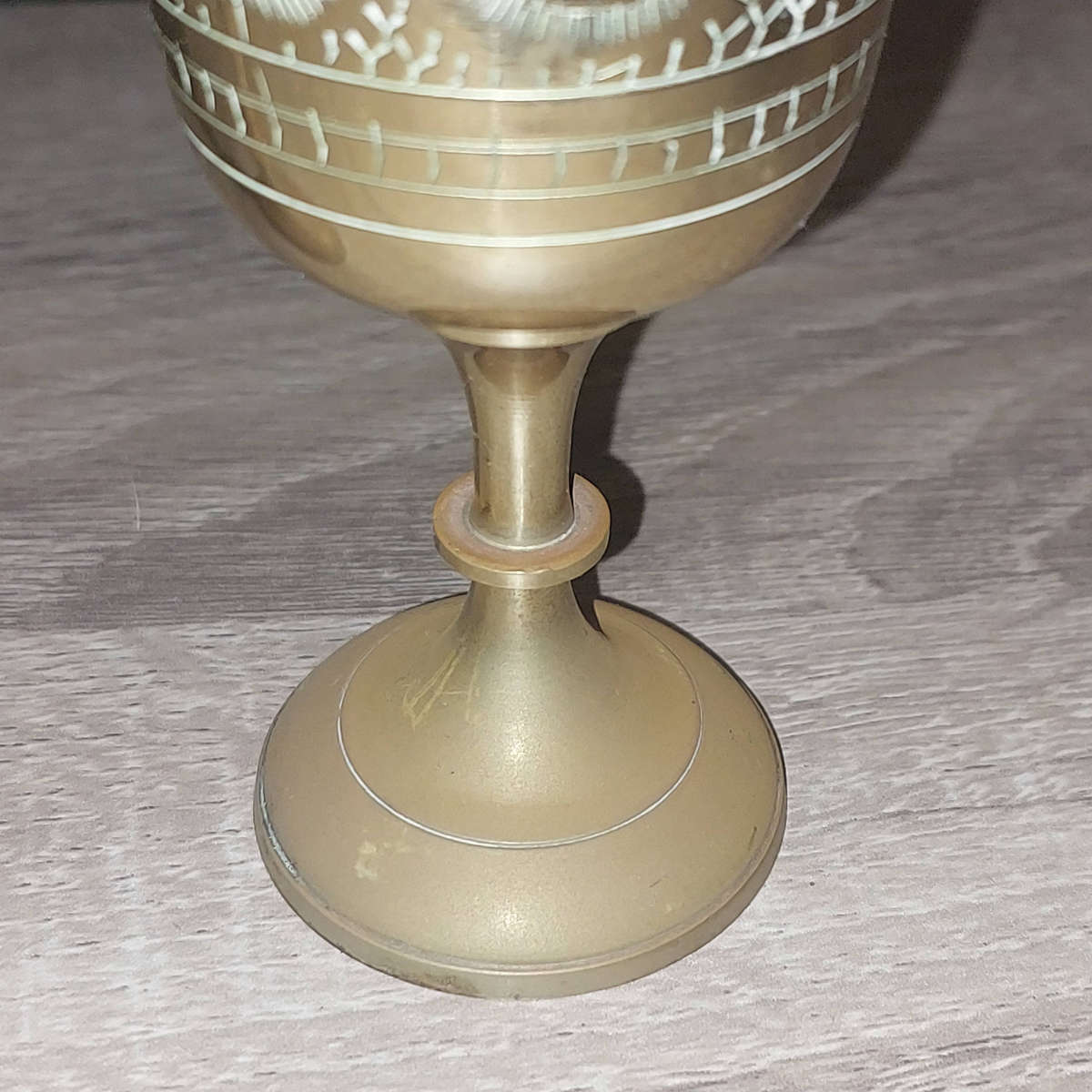Etched Brass Goblets