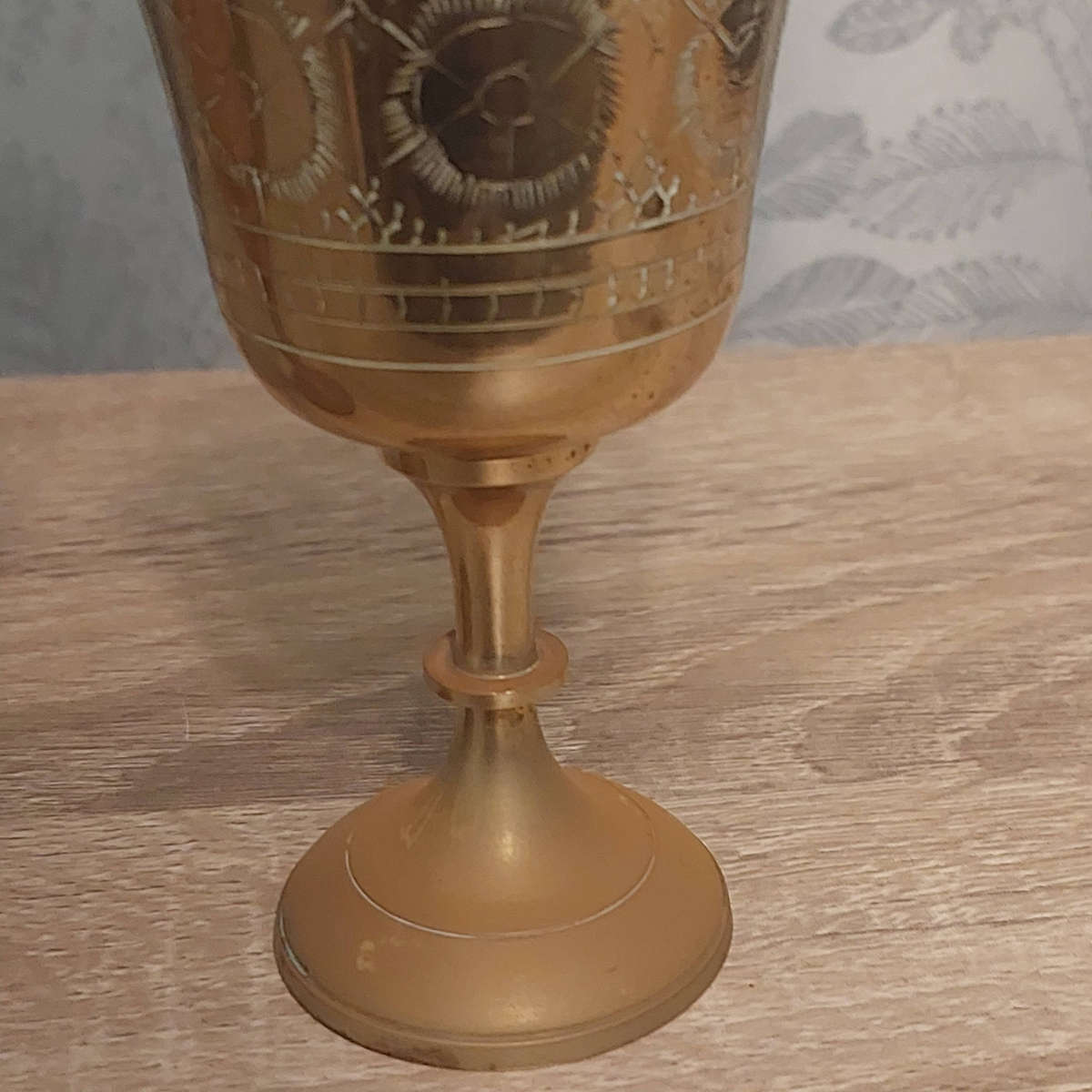 Etched Brass Goblets