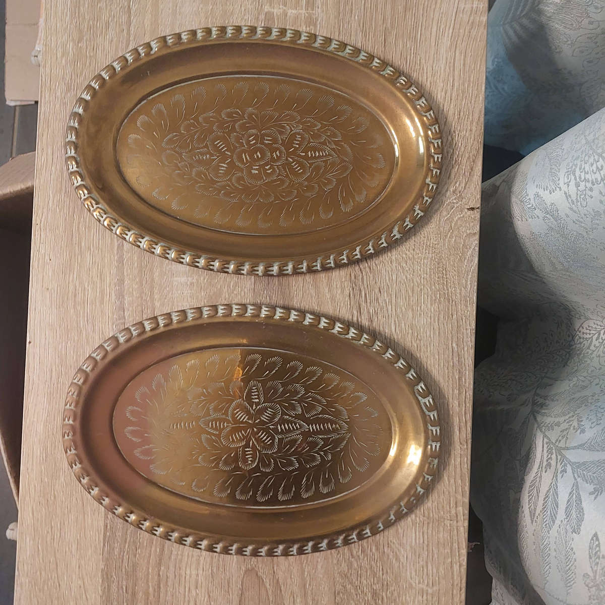 Vintage Brass Trays (16.5cm x 25cm)