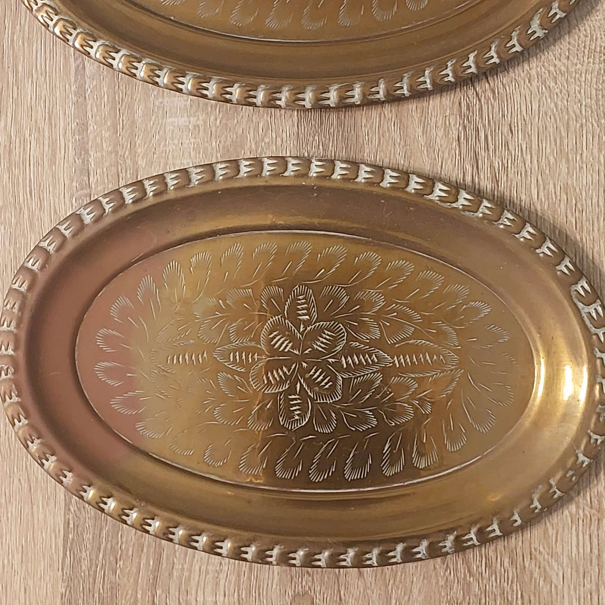 Vintage Brass Trays (16.5cm x 25cm)