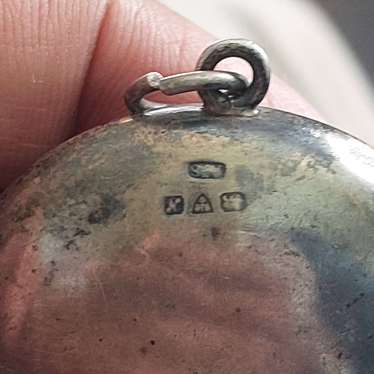 Antique Silver Compact with mirror