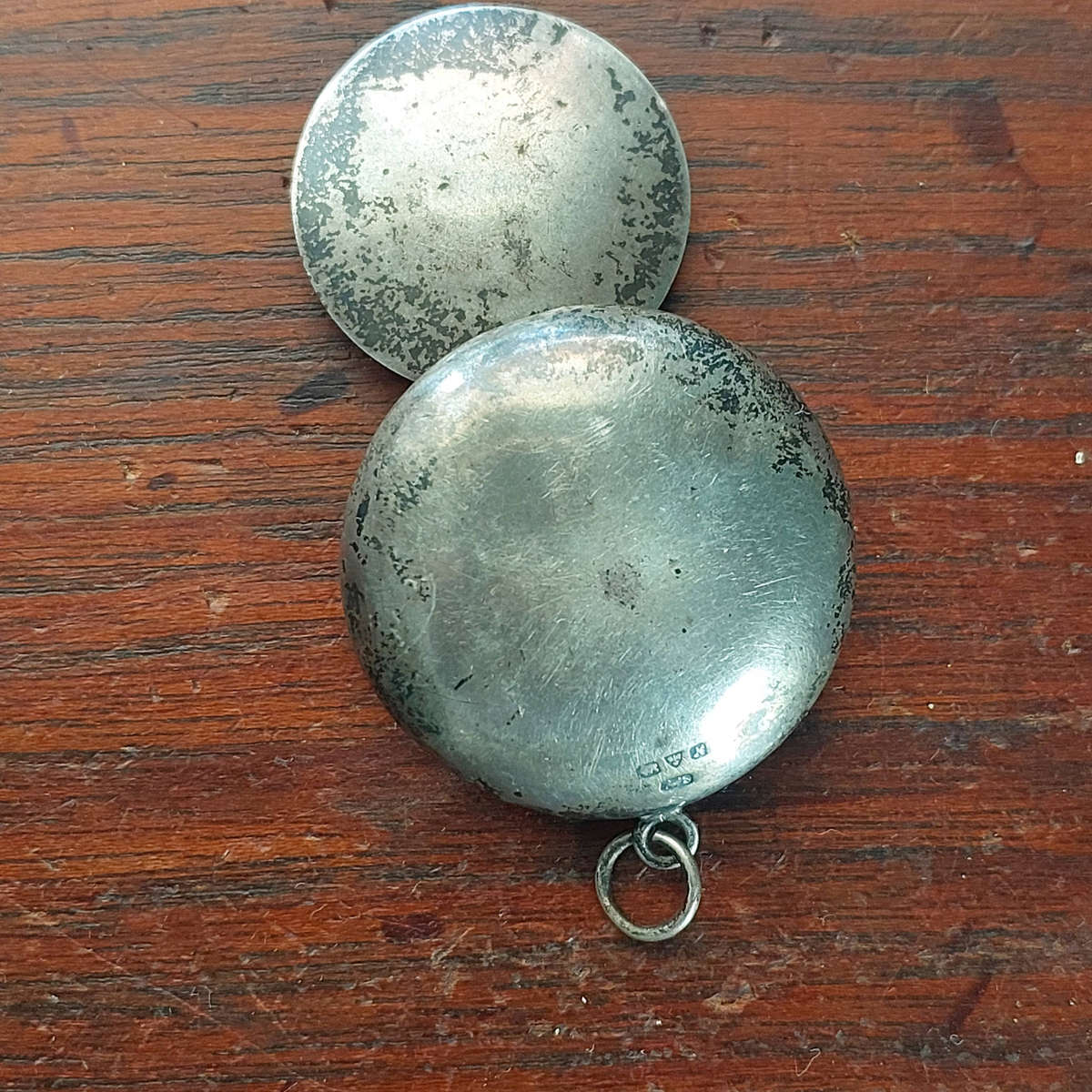 Antique Silver Compact with mirror