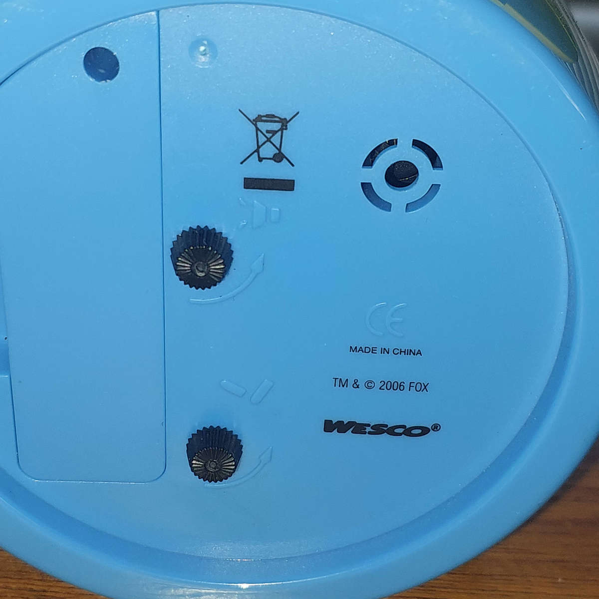 Bart Simpsons Clock Blue (Not Working)