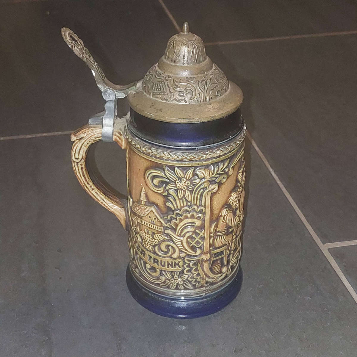 Vintage Gerz West Germany Lidded Stein