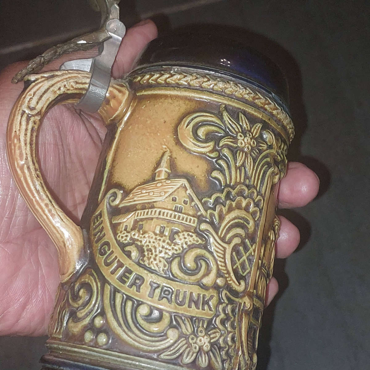Vintage Gerz West Germany Lidded Stein