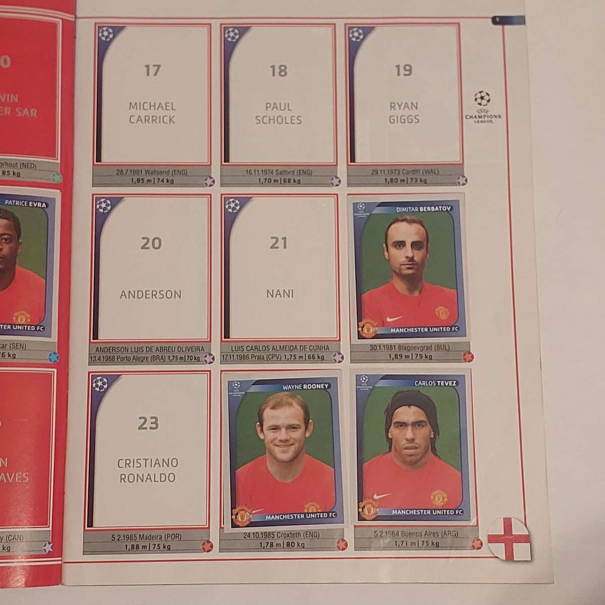 Panini UEFA Champions League 2008 2009 sticker album INCOMPLETE