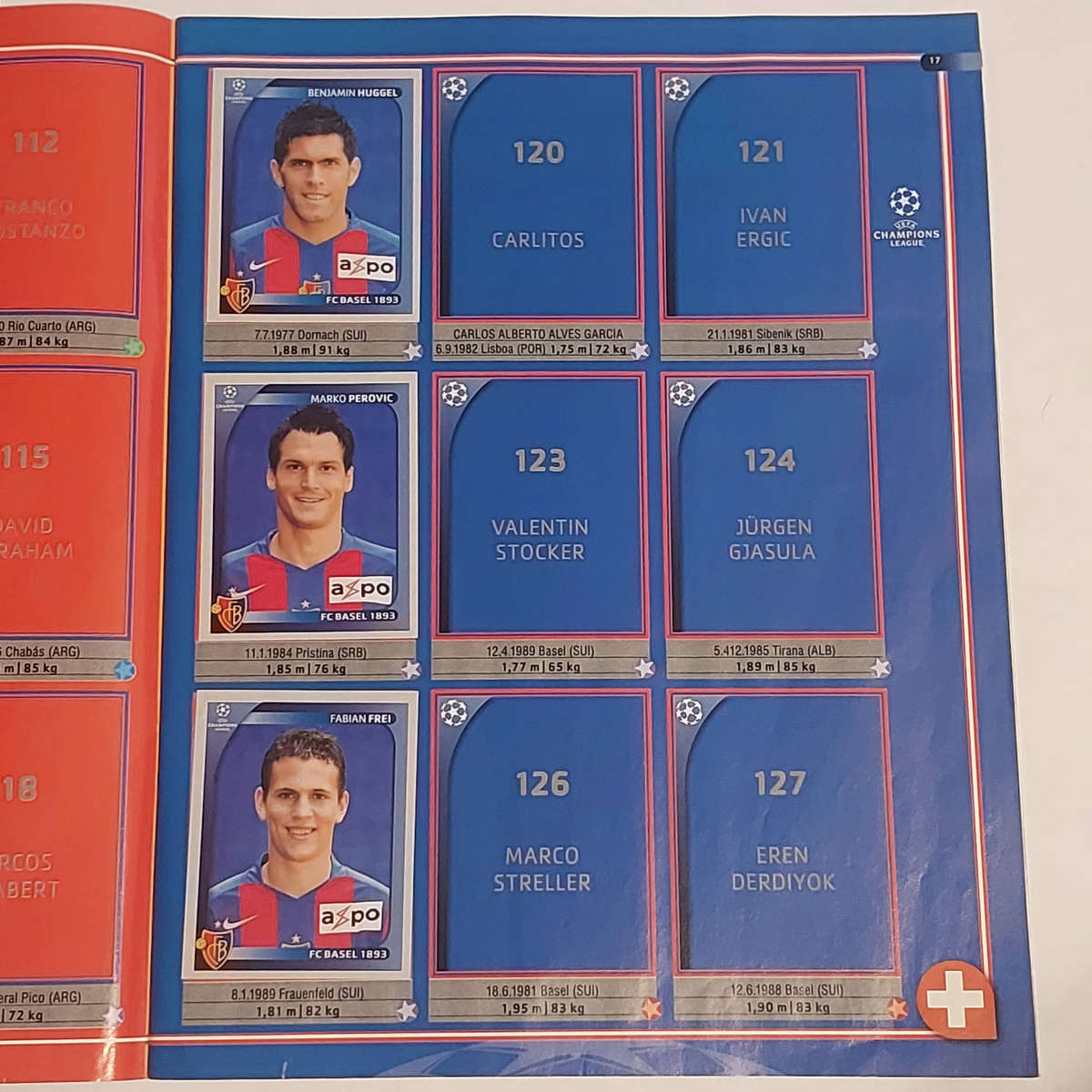 Panini UEFA Champions League 2008 2009 sticker album INCOMPLETE