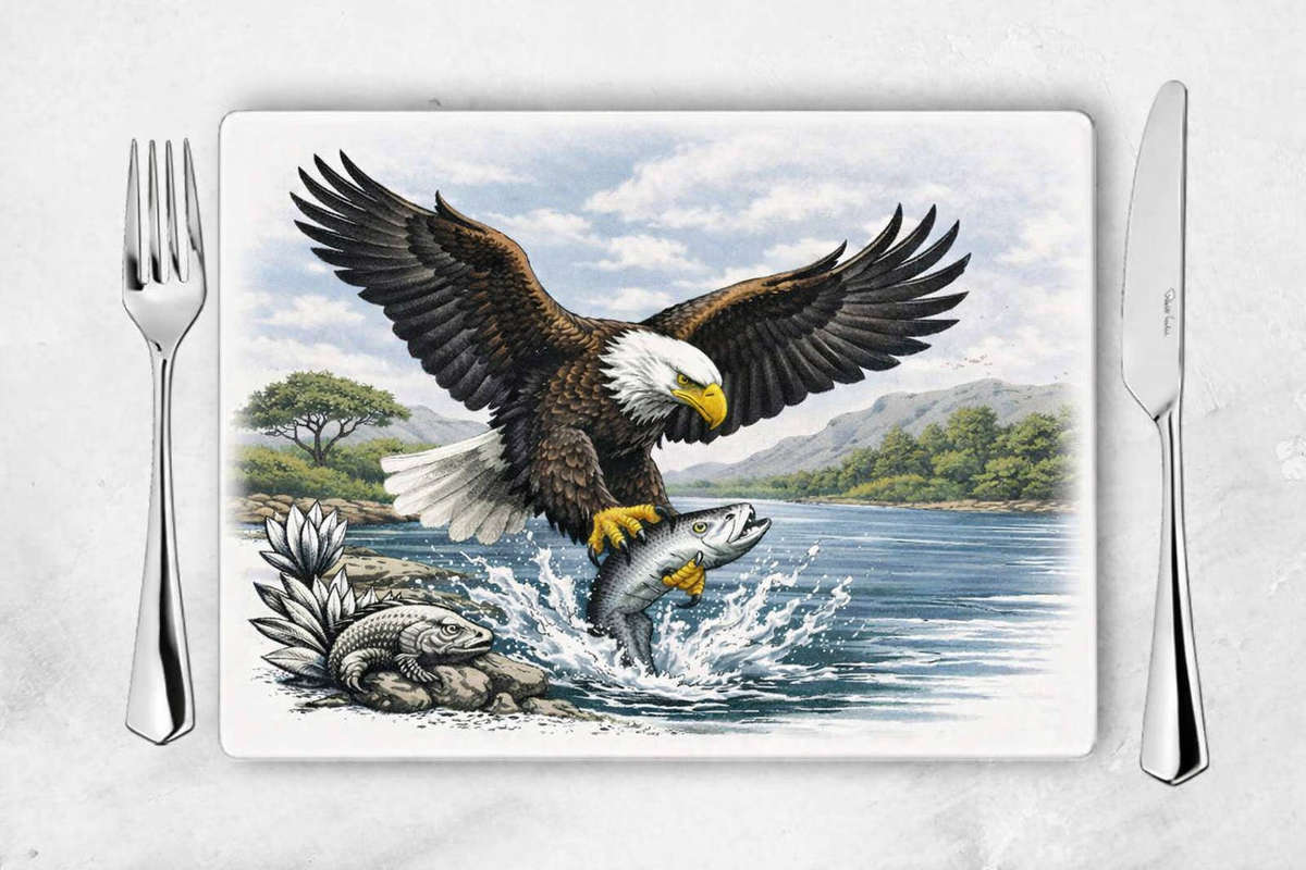 Placemat ONE OF A KIND SET OF  (4) 007