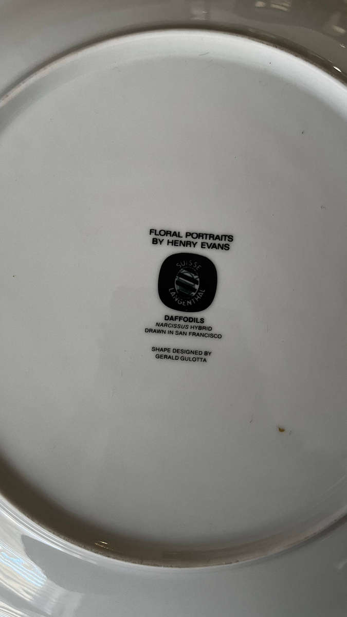 Vintage Block Langenthal "Floral Portraits" Dinner Plates (Set of 2)