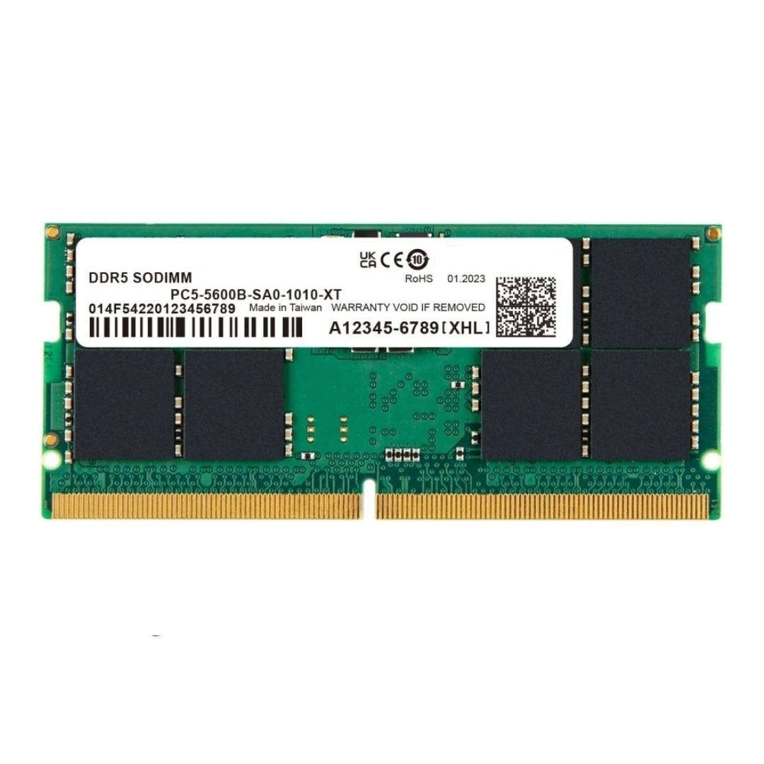 16GB 4800MHz DDR5 SODIMM Laptop RAM Module 1.1V PC5 1Rx16