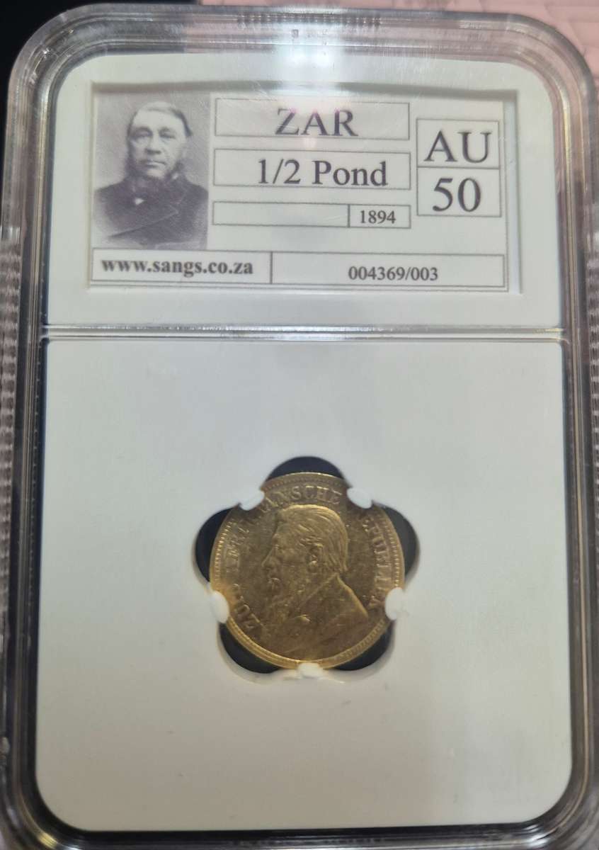 1894 HALF POND SANGS GRADED AU 50