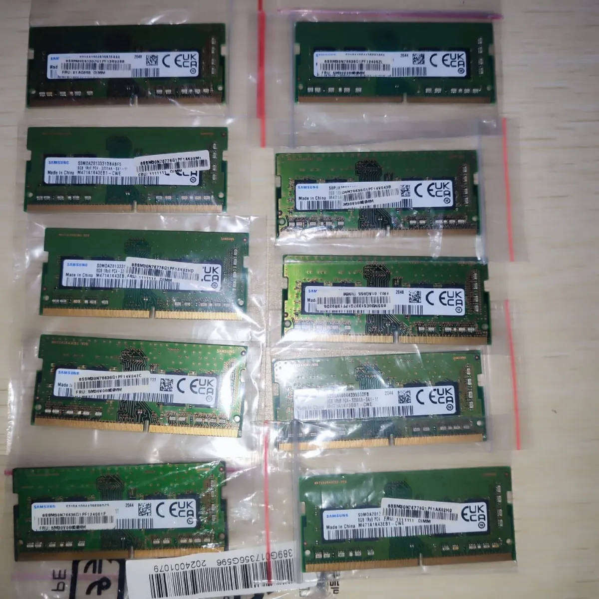 BUNDLE OF 10 Samsung M471A1K43EB1-CWE 8GB DDR4-3200 Laptop Memory Module