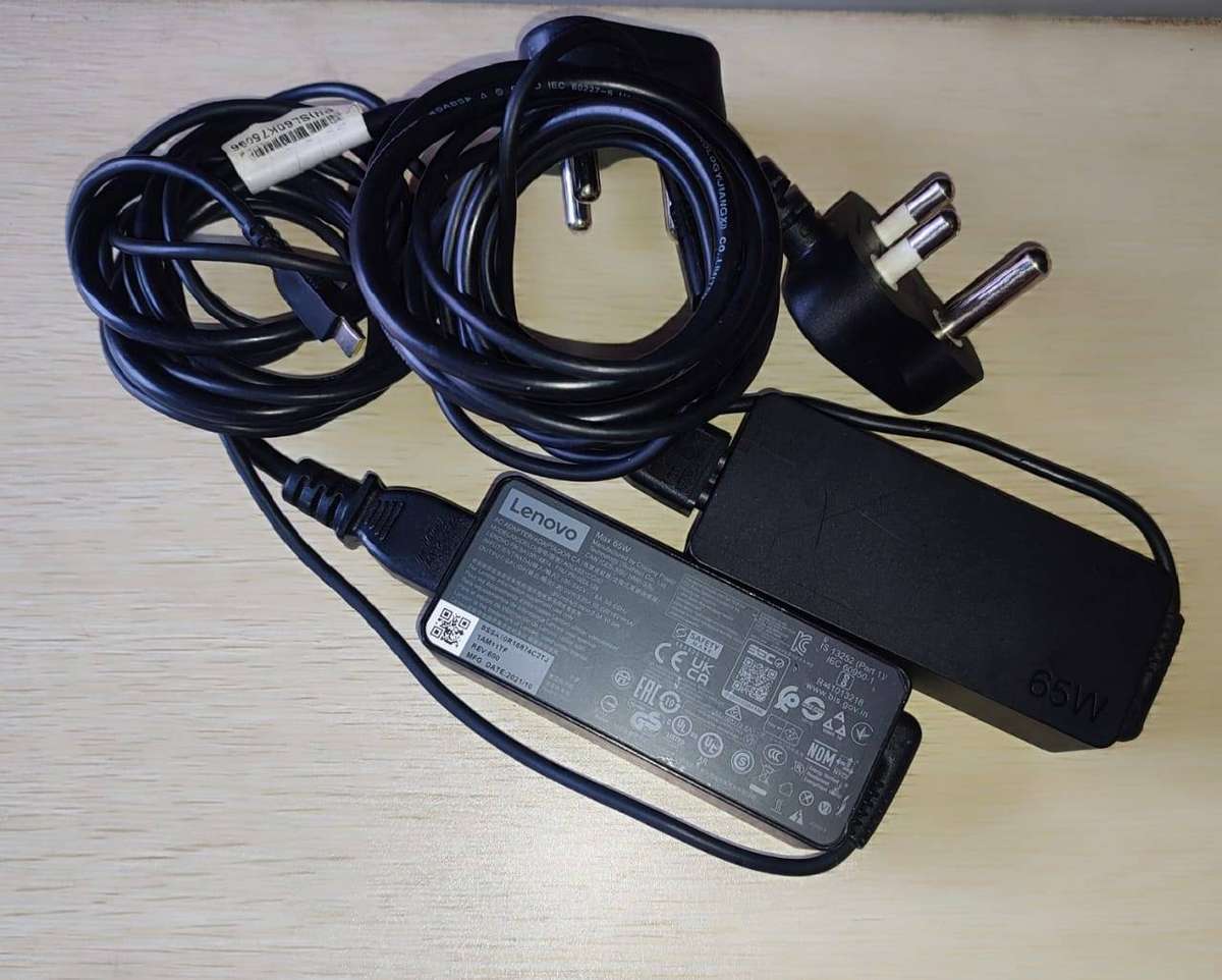 BUNDLE OF 3 Lenovo 65W OUTPUT: 20V 3.25A/15V 3A/9V 2A/5V 2A Original USB Type-C Laptop Power Adapter