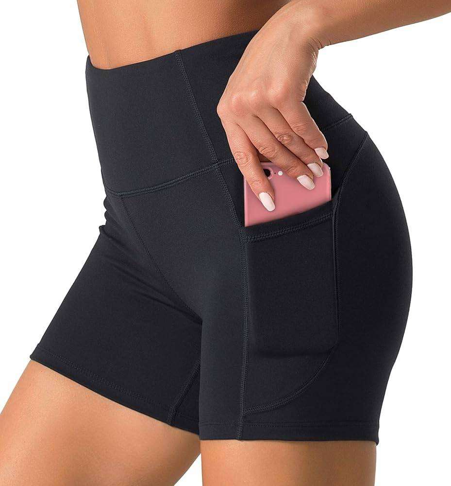 Tummy control leggings (Short - black) With dual pockets