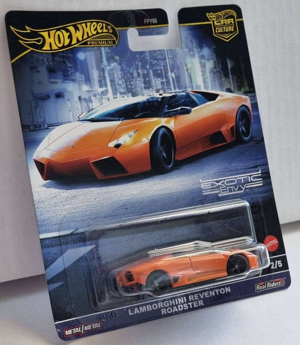 Hot Wheels - Exotic Envy - Lamborghini Reventon Roadster (Orange) - Premium 1/64 scale model