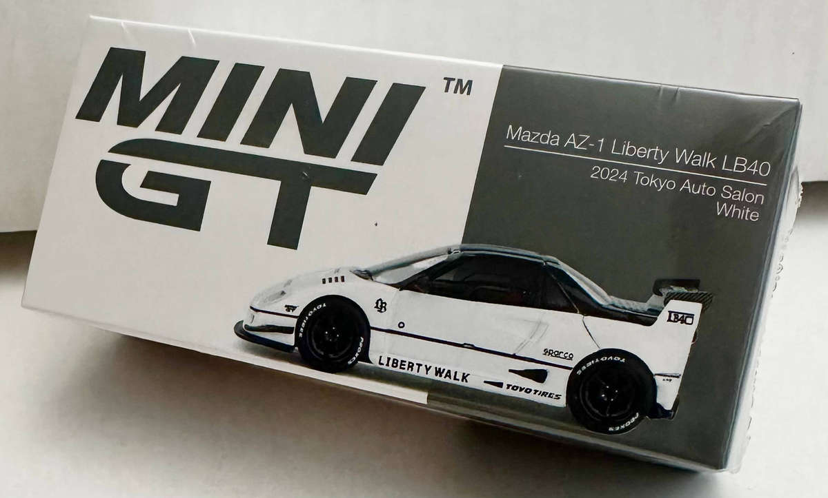 Mini GT #953 - Mazda AZ-1 Liberty Walk LB40 (White) - Premium 1/64 scale model