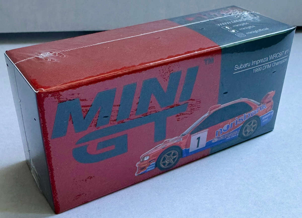Mini GT #1140 - Subaru Impreza WRC97 #1 (1999 DRM Champion) - Premium 1/64 scale model