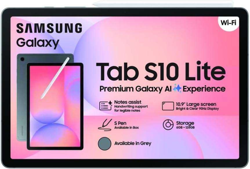 Samsung Galaxy Tab S10 Lite 128 GB Wi-Fi 10.9-Inch Tablet, Gray