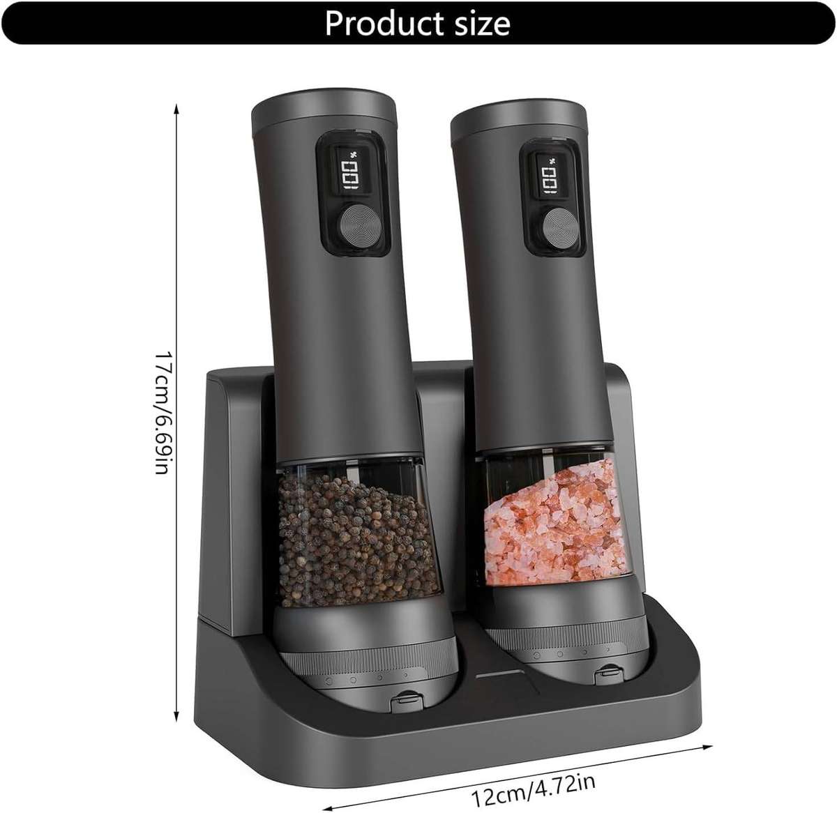 Electric Kitchen Grinder with Adjustable Coarseness  Transparent Container Electric Spice & Herb