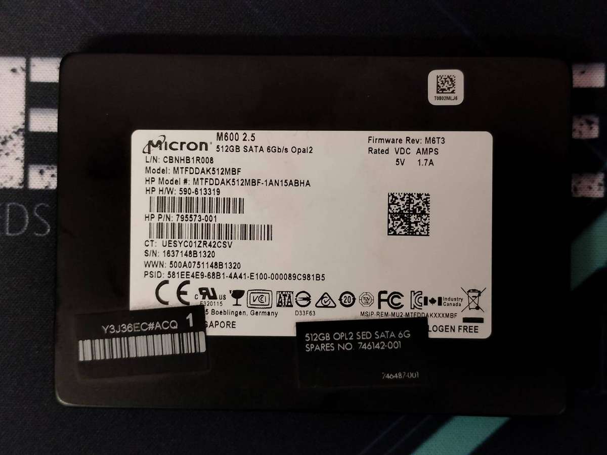 512gb SSD 2.5" SATA