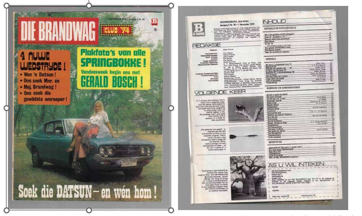 Lot of 10 Brandwag Magazines see scans