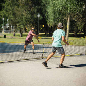 CROSSNET Pickleball Kit  Complete Portable Pickleball Set with Net, Paddles & Balls