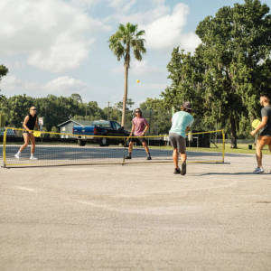 CROSSNET Pickleball Kit  Complete Portable Pickleball Set with Net, Paddles & Balls