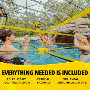 CROSSNET H2O Pool Volleyball Game Set  Floating Net & Ball Swimming Kit