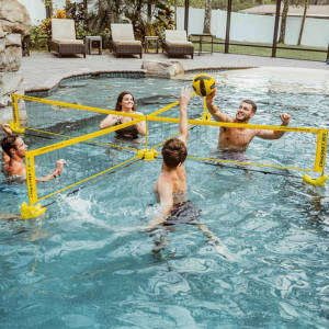 CROSSNET H2O Pool Volleyball Game Set  Floating Net & Ball Swimming Kit