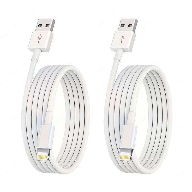 Original Fast Charging USB Cable for iPhone 11-14 Pro Max & 7 8 Plus SE XR - 1m White