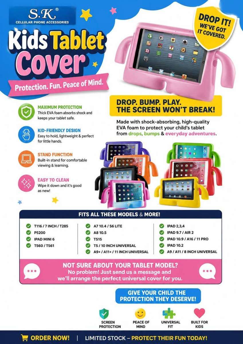 Universal kids tablet covers