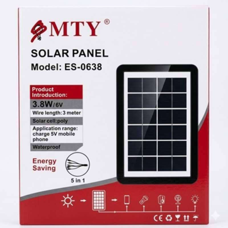 MTY ES-0638 6V 3.8W Solar Panel - High Efficiency Off-Grid Power Solution
