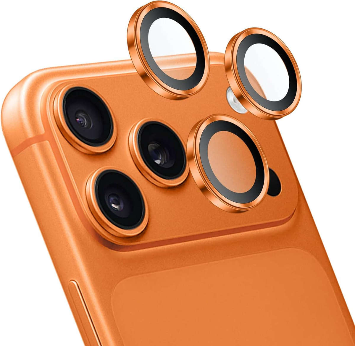 VIPLATINA VG10 Camera Lens Protector for iPhone 17 Pro/Pro Max Orange | 9H Hardness, AR+AF Coating