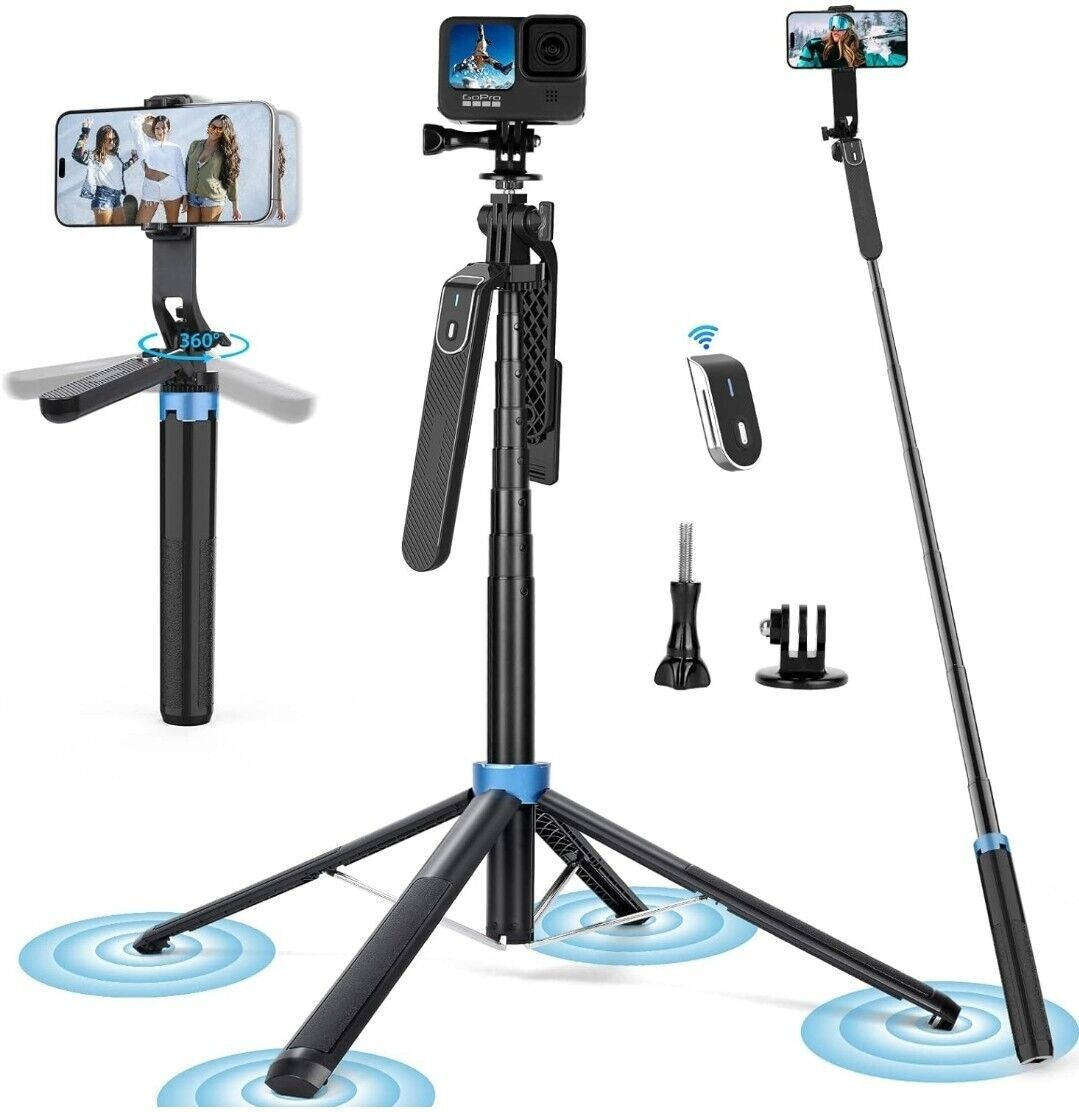 P185 1.8M Quadruped Tripod Stand with 360 Pan Tilt Stability