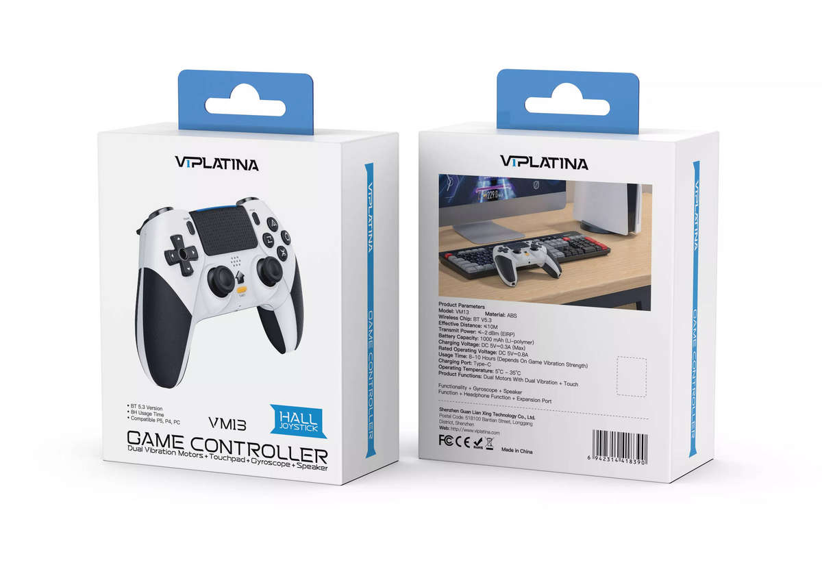 VIPLATINA VM13 Wireless Controller compatible with PS5, PS4 and PC