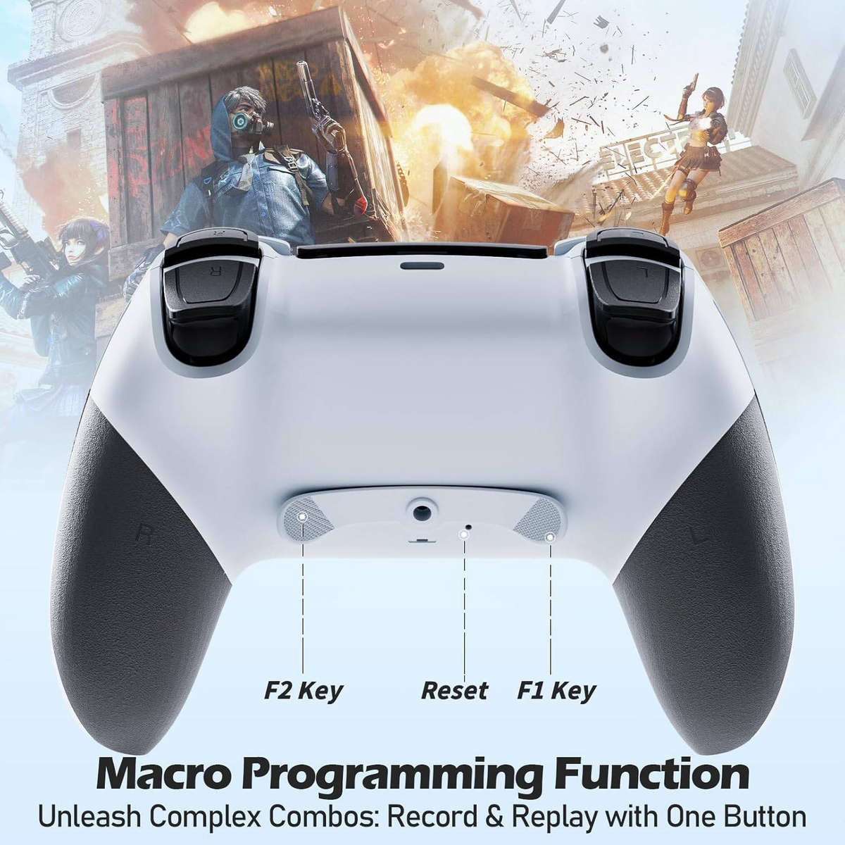 VIPLATINA VM13 Wireless Controller compatible with PS5, PS4 and PC