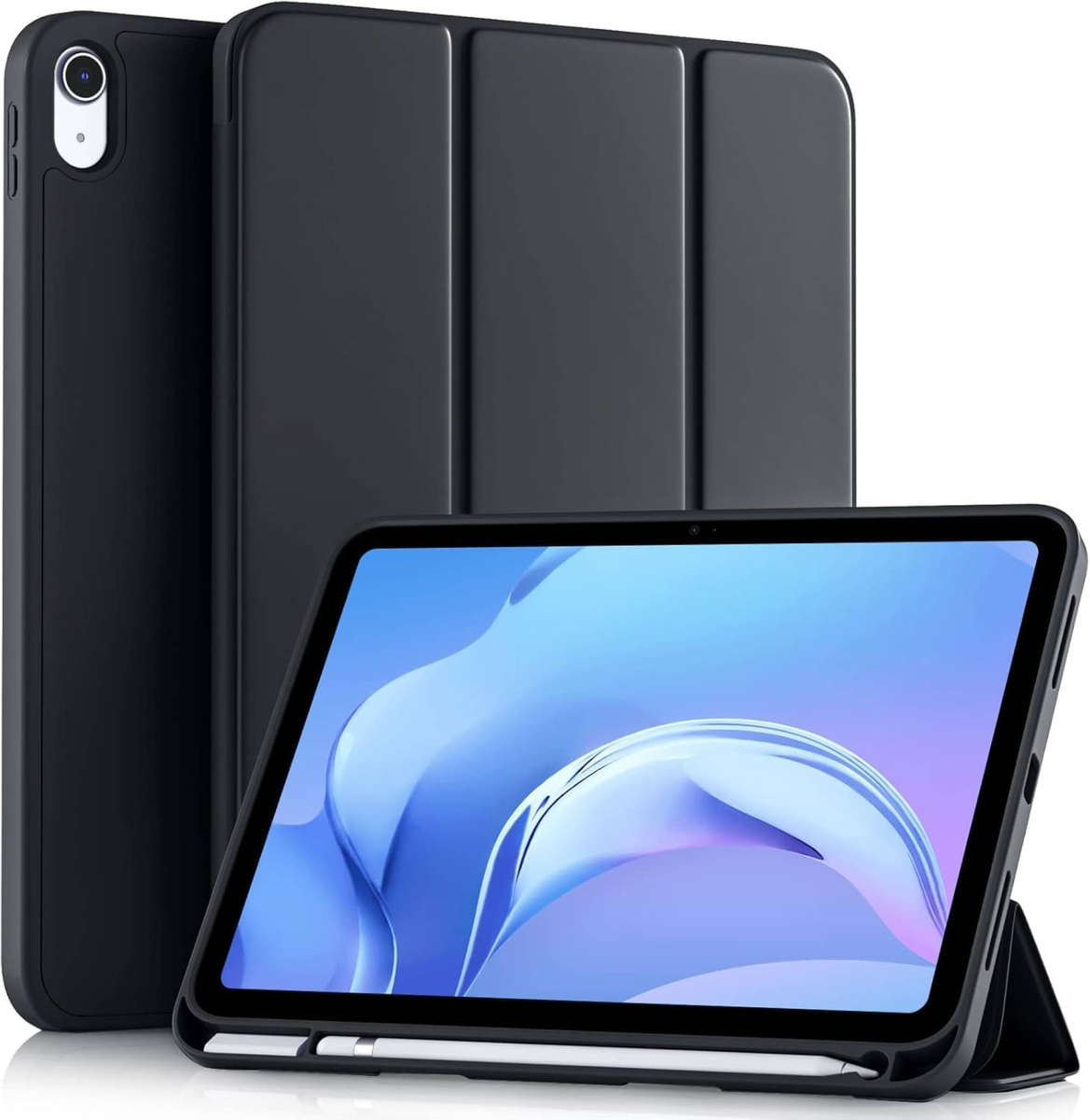 Slim Tri-Fold Smart Case for iPad 10th Generation 10.9 Inch and iPad 11th Generation 11 Inch, Black