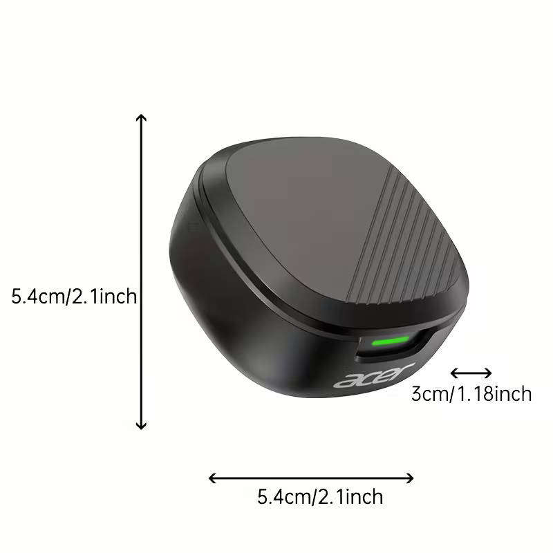 Acer TWS Earbuds Wireless Bluetooth Waterproof Heavy Bass Noise Cancellation *Grey*