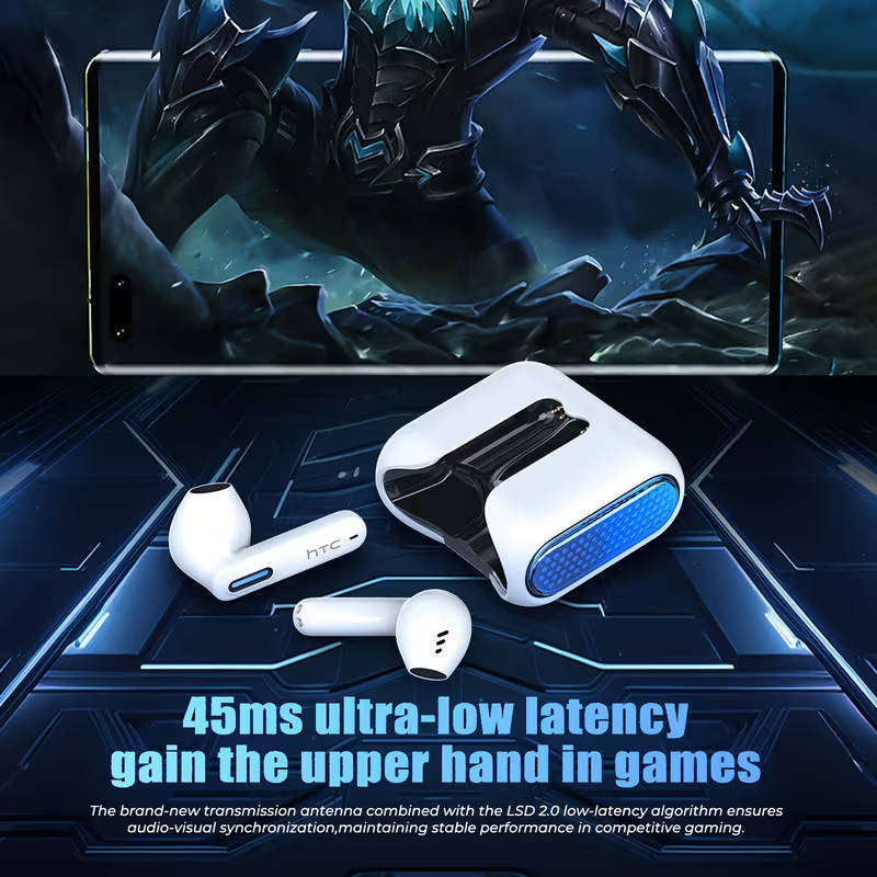 HTC NE49 TWS Wireless Earbuds  Bluetooth 6.0, 131-Language Translator, LED Display - Android iPhone