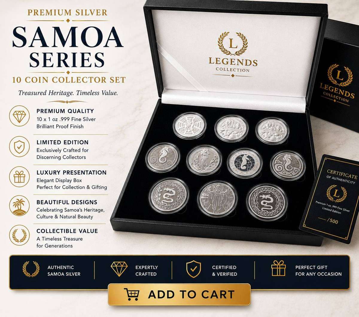 1oz Samoa Collector coin Set