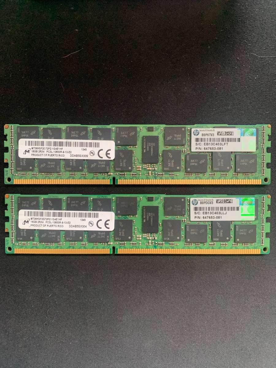 32GB DDR3 ECC Ram