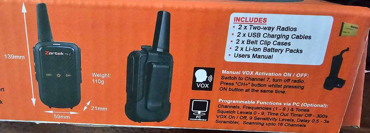 Zartek TX-2 Two-Way Radio