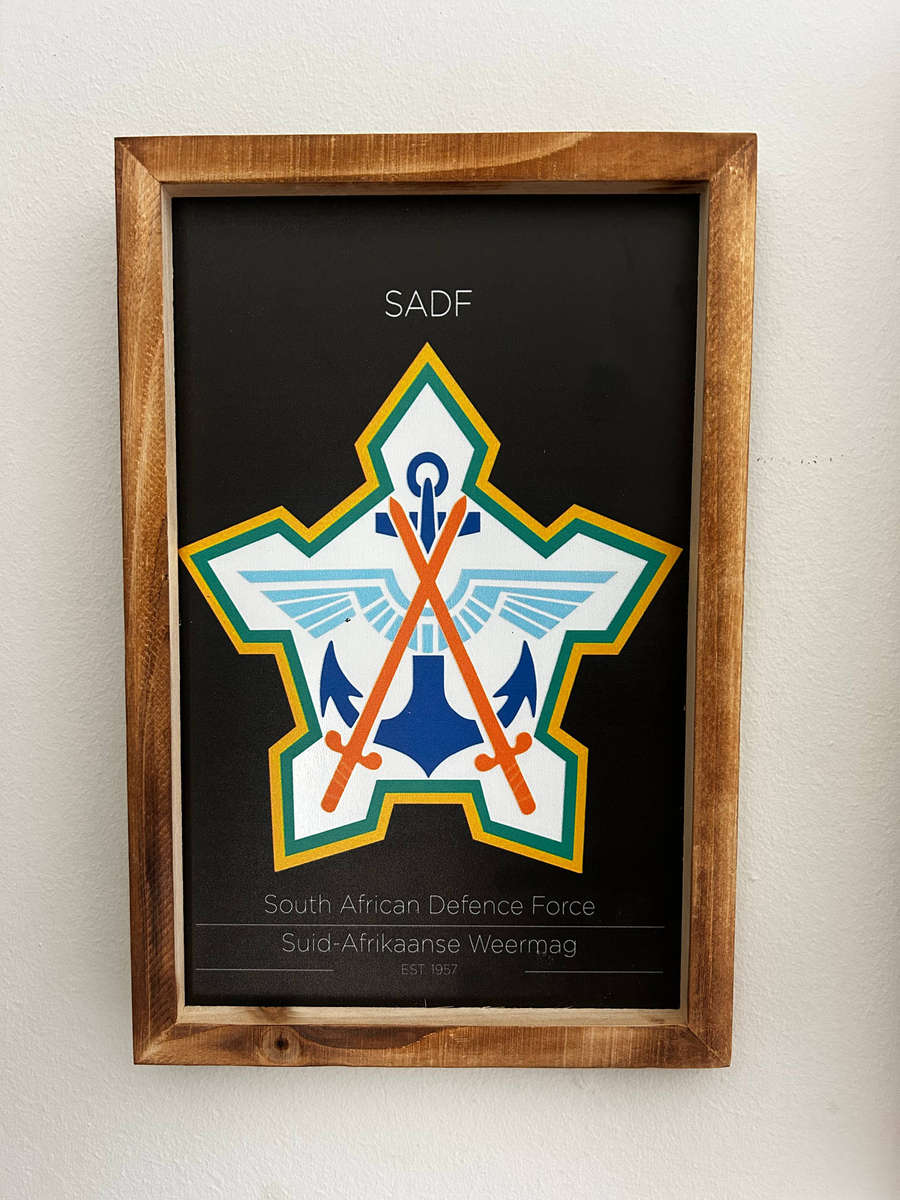 Vintage SADF / SAW Border War Memorabilia Wall Display  South African Defence Force Collectible