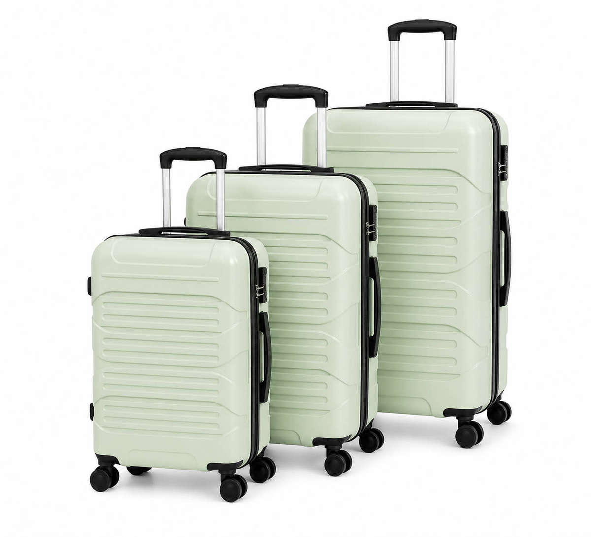 3-Piece Hard Shell Luggage Set  Spinner Travel Suitcases