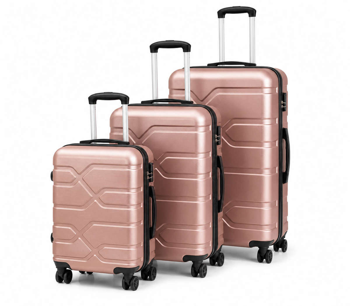 3-Piece Hard Shell Luggage Set  Spinner Travel Suitcases