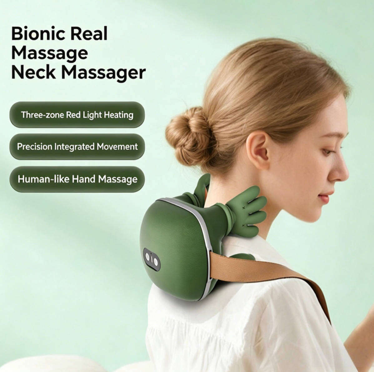 4D Shiatsu Kneading Neck & Shoulder Massager with Heat - Electric Massage Pillow