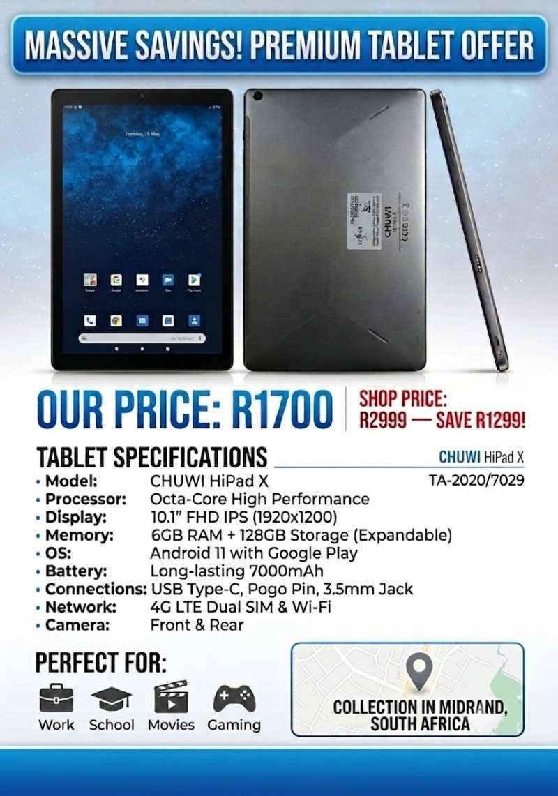 Tablets for remote work or e-learning (10.1 inches) (Slightly used)