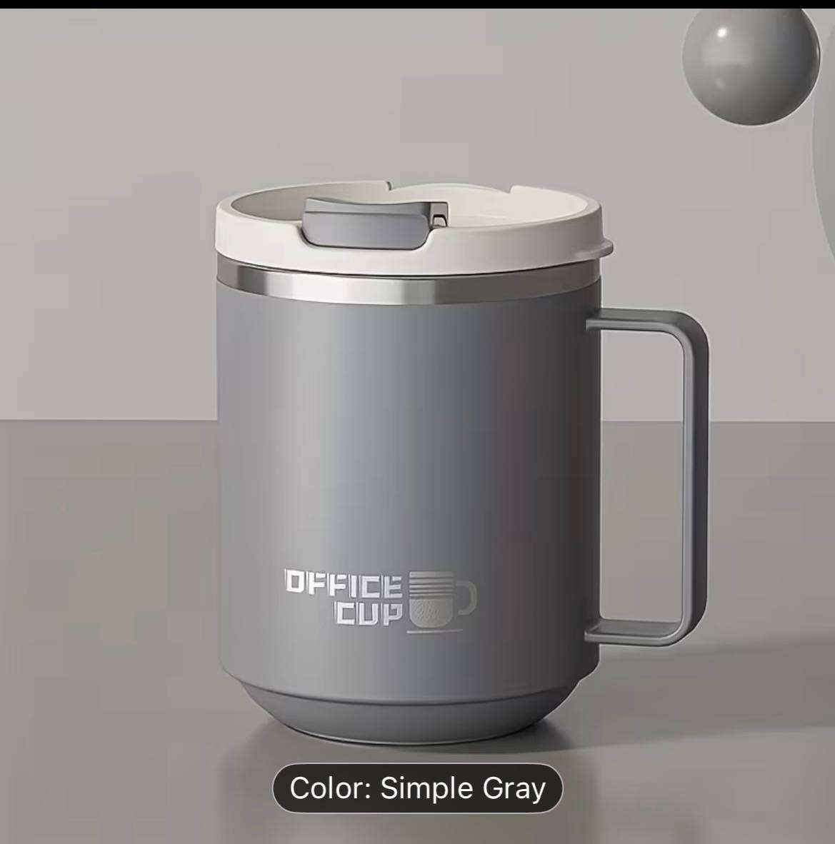 1pc Stainless Steel Insulated Coffee Tumbler with Lid