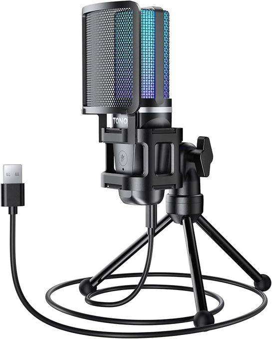 TONOR RGB Gaming USB Condenser Microphone Kit with Mute & Gain Control
