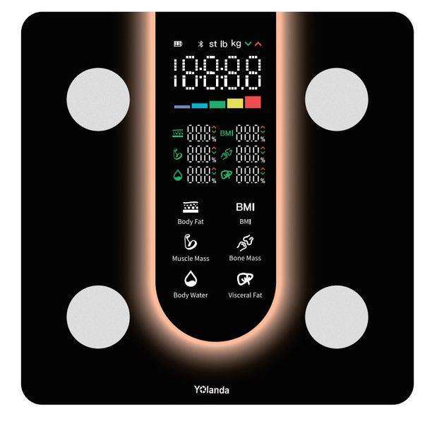 Yolanda Bluetooth Smart Body Fat Scale with LED Display and App Control